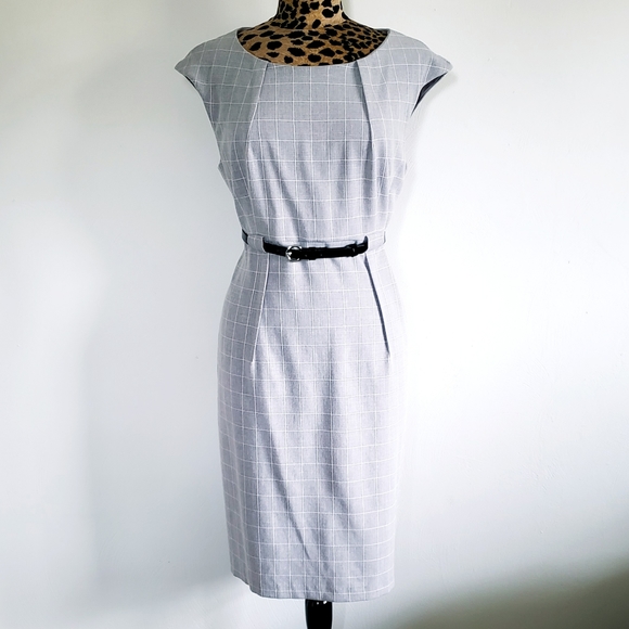 connected apparel Dresses & Skirts - CONNECTED APPAREL Grey Career Dress